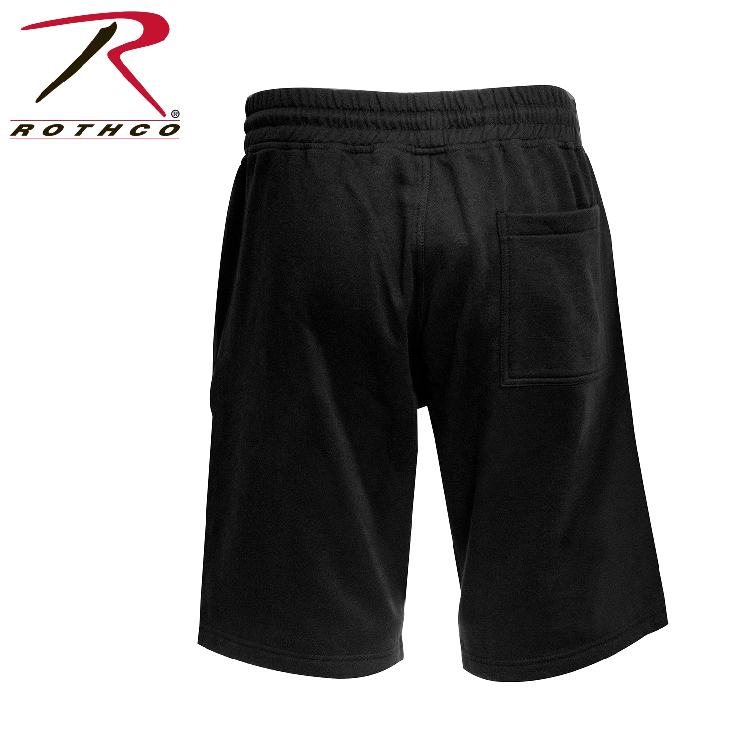 Rothco XL Black Sweatshorts with Pockets and Elastic Drawstring