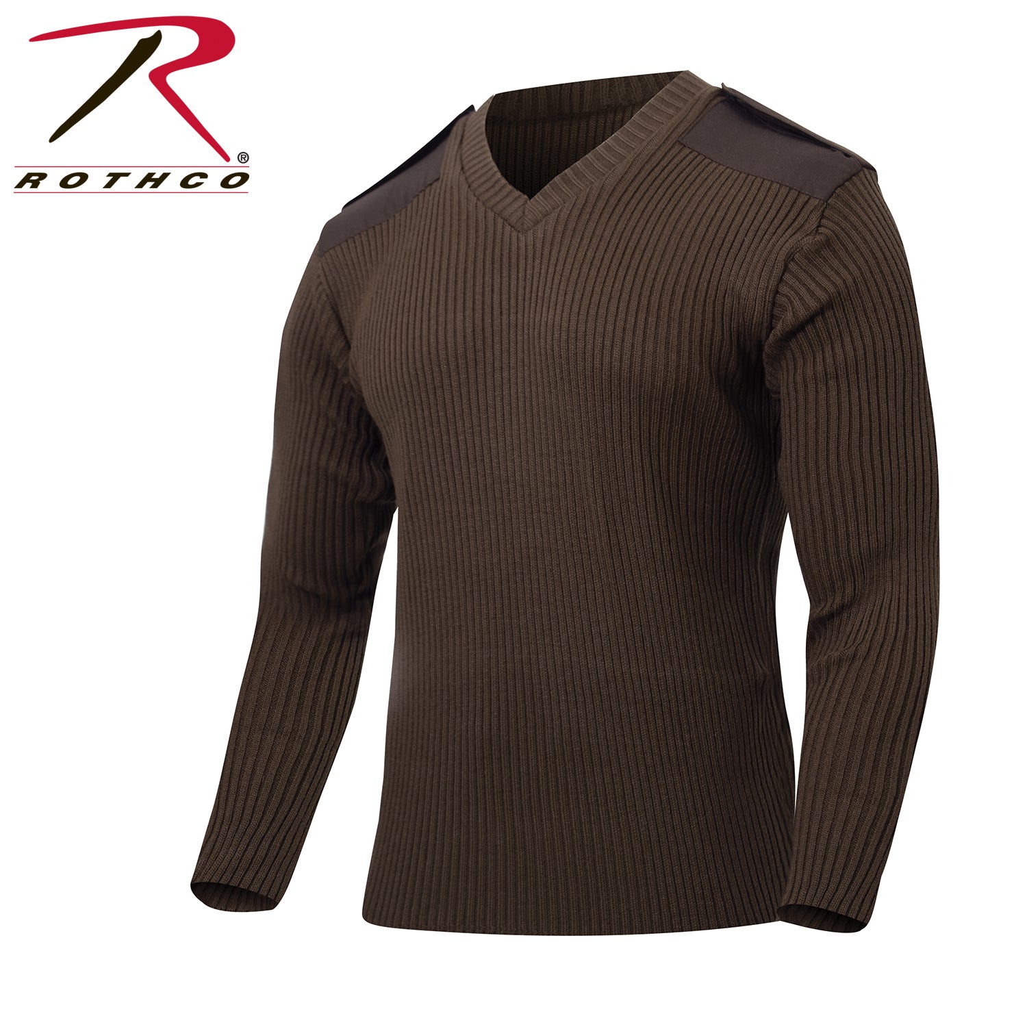 Rothco G.I. Style Acrylic V-Neck Sweater Brown Size 2XL