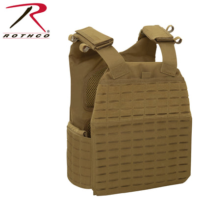 Rothco Laser Cut MOLLE Plate Carrier Vest 2XL / 3XL in Coyote Brown