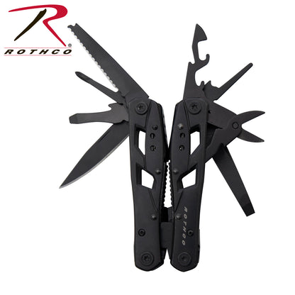 Rothco Stainless Steel Multi-Tool Black Part 3225 – Durable 10+ Tool Multi-Tool for Outdoor and Tactical Use