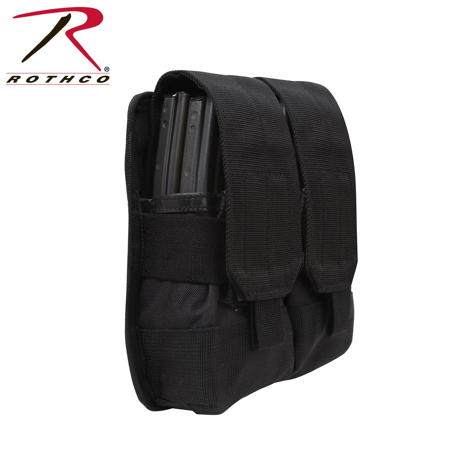 Rothco MOLLE Universal Double Rifle Mag Pouch Black Part Number 51003-BK