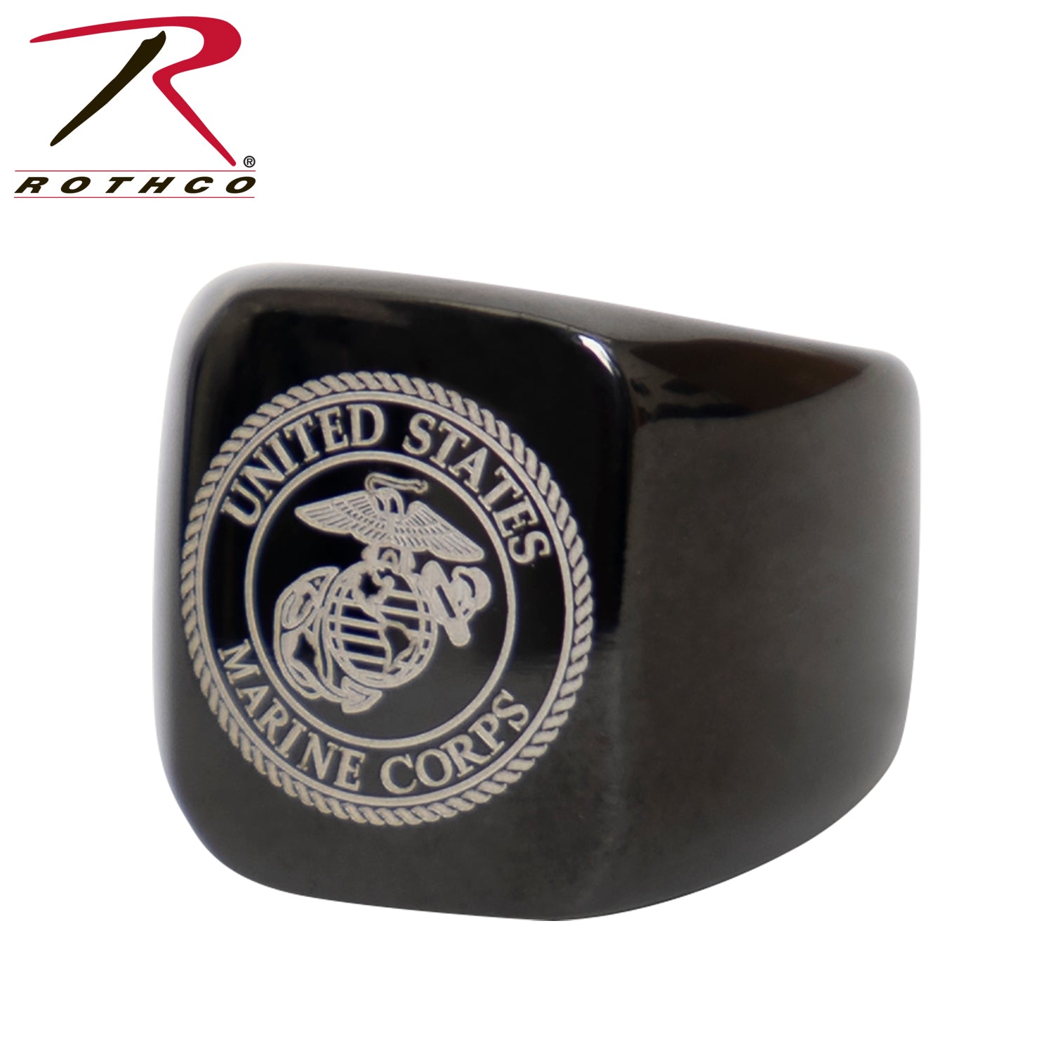 Rothco Stainless Steel USMC Eagle, Globe and Anchor Ring - Size 8