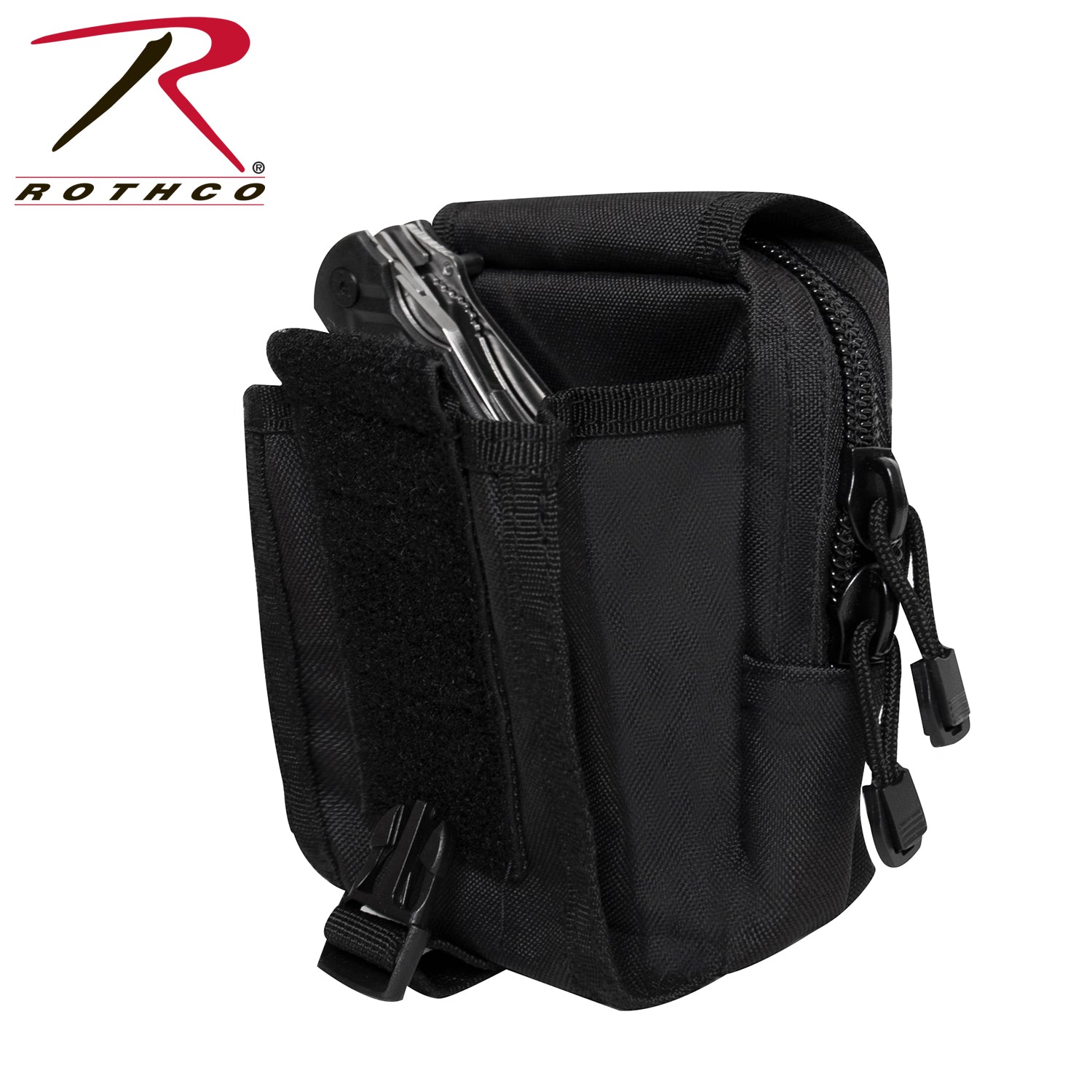 Rothco MOLLE Compatible EDC Accessory Pouch Black - Compact Tactical Gear Organizer