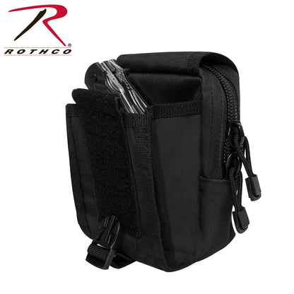 Rothco MOLLE Compatible EDC Accessory Pouch Black - Compact Tactical Gear Organizer