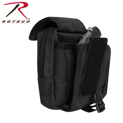 Rothco MOLLE Compatible EDC Accessory Pouch Black - Compact Tactical Gear Organizer