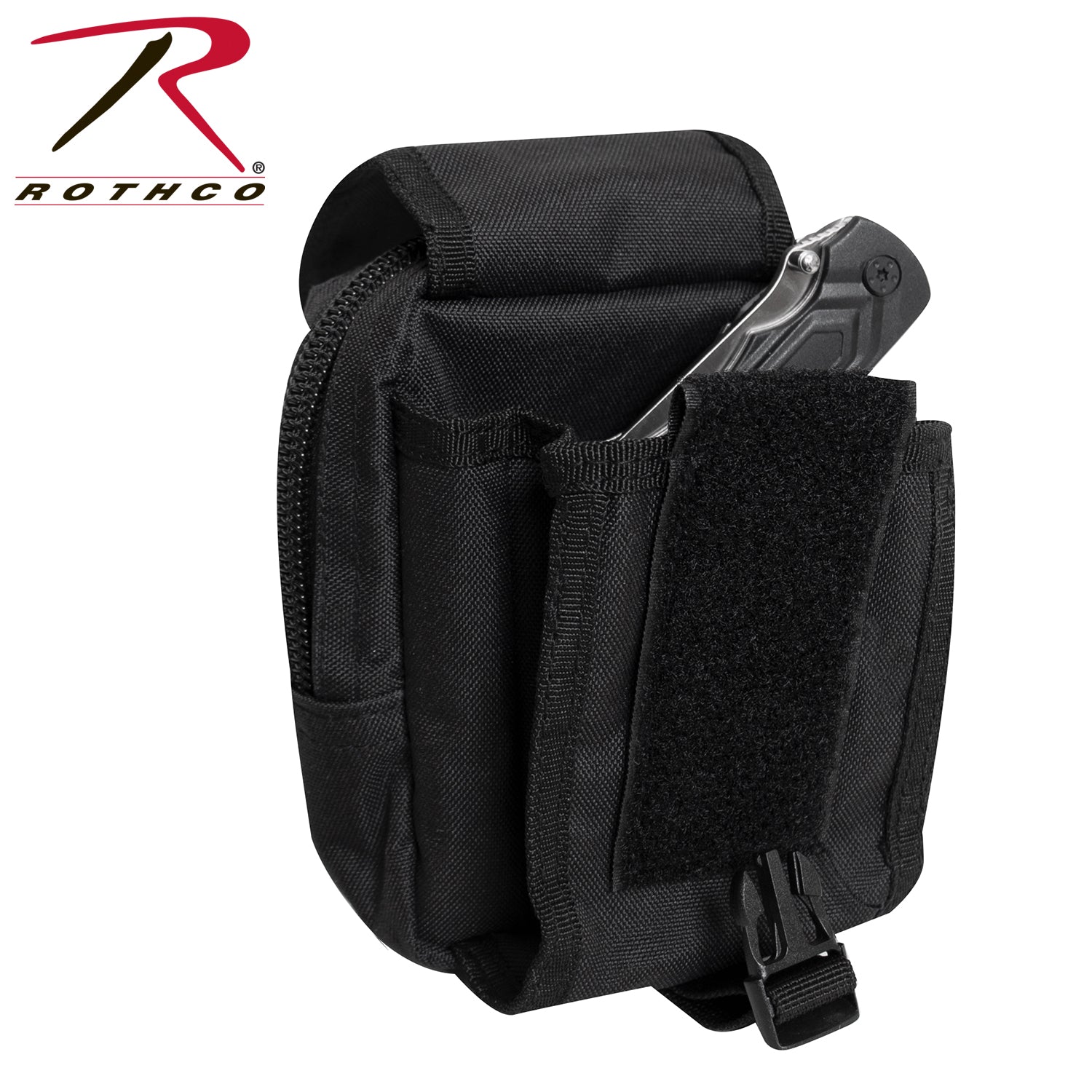 Rothco MOLLE Compatible EDC Accessory Pouch Black - Compact Tactical Gear Organizer