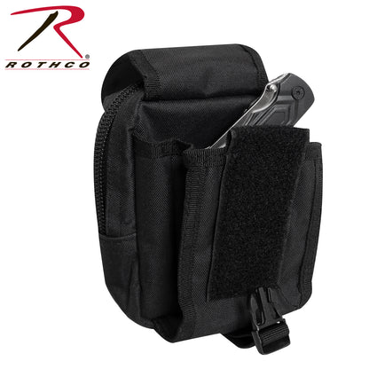 Rothco MOLLE Compatible EDC Accessory Pouch Black - Compact Tactical Gear Organizer