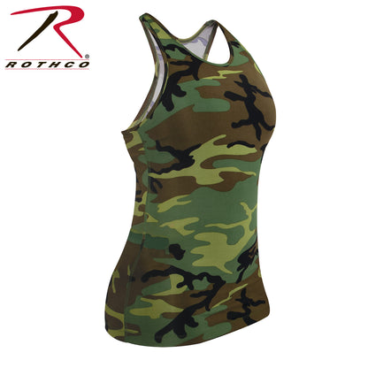 Rothco Women’s Camo Workout Performance Tank Top 2XL in Woodland Camo
