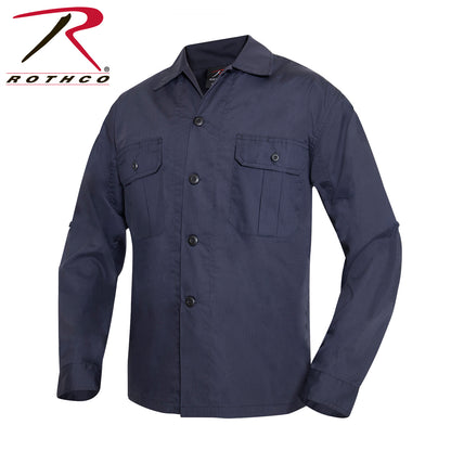 Rothco Lightweight Tactical Button-Up Shirt in Midnight Navy Blue, Size Large