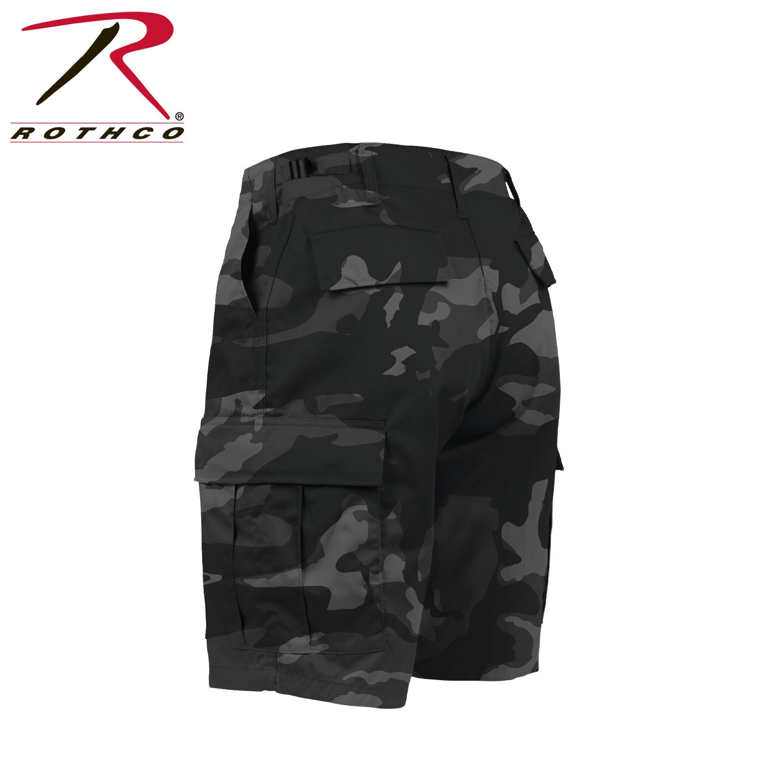 Rothco Camo BDU Shorts Black Camo Size 4XL – Tactical Cargo Shorts for Men