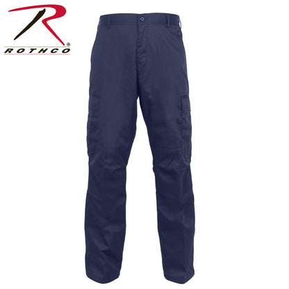Rothco Relaxed Fit Zipper Fly BDU Pants Navy Blue Size 4XL – Durable Tactical Cargo Pants for Military & Outdoor Use