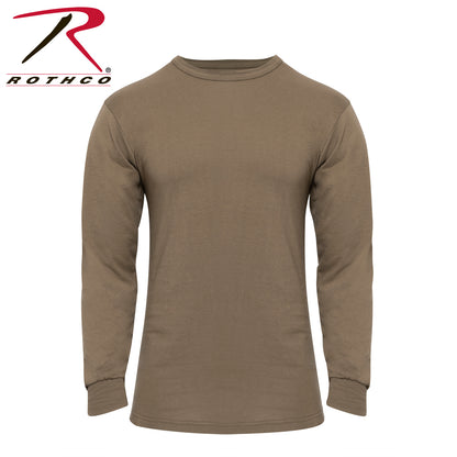 Rothco Long Sleeve Solid T-Shirt in Brown, Size Small – Comfortable and Durable Workwear