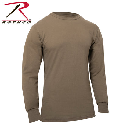 Rothco Long Sleeve Solid T-Shirt in Brown, Size 3XL