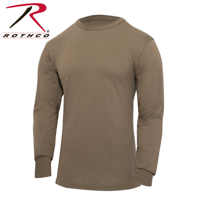 Rothco Long Sleeve Solid T-Shirt in Brown, Size 3XL
