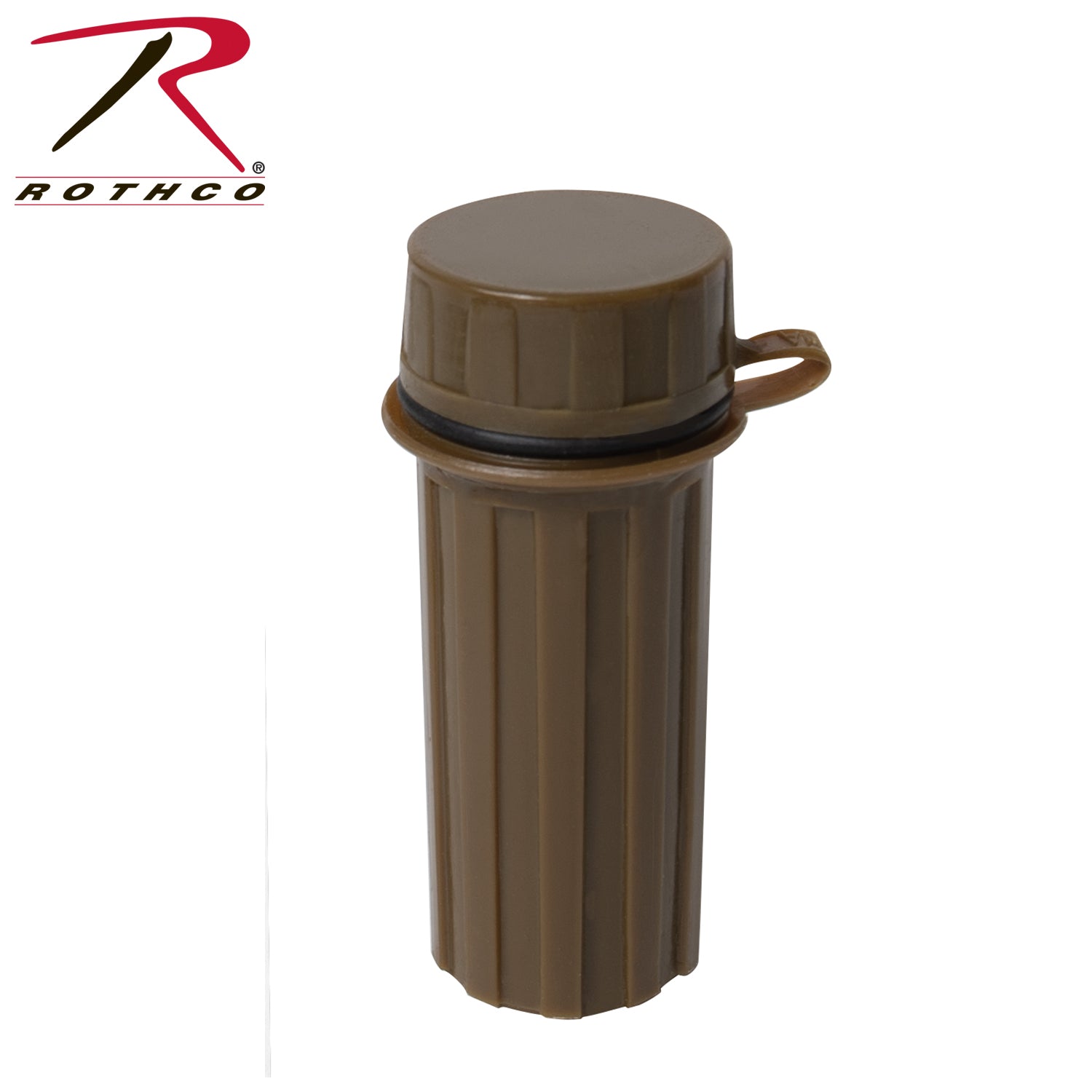 Rothco Waterproof Match Box Coyote Brown - Secure & Durable Outdoor Firestarter