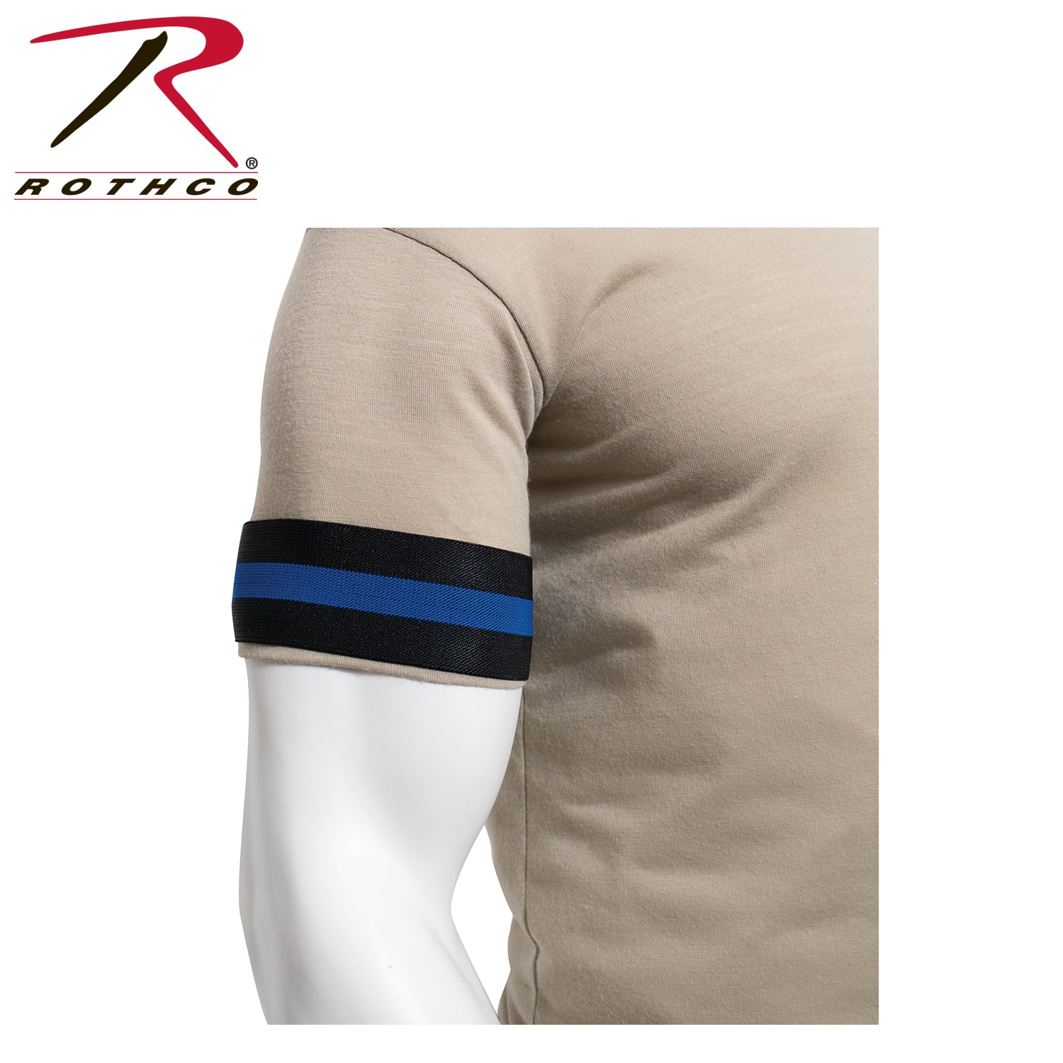 Rothco Thin Blue Line Mourning Arm Band - Part Number 1009