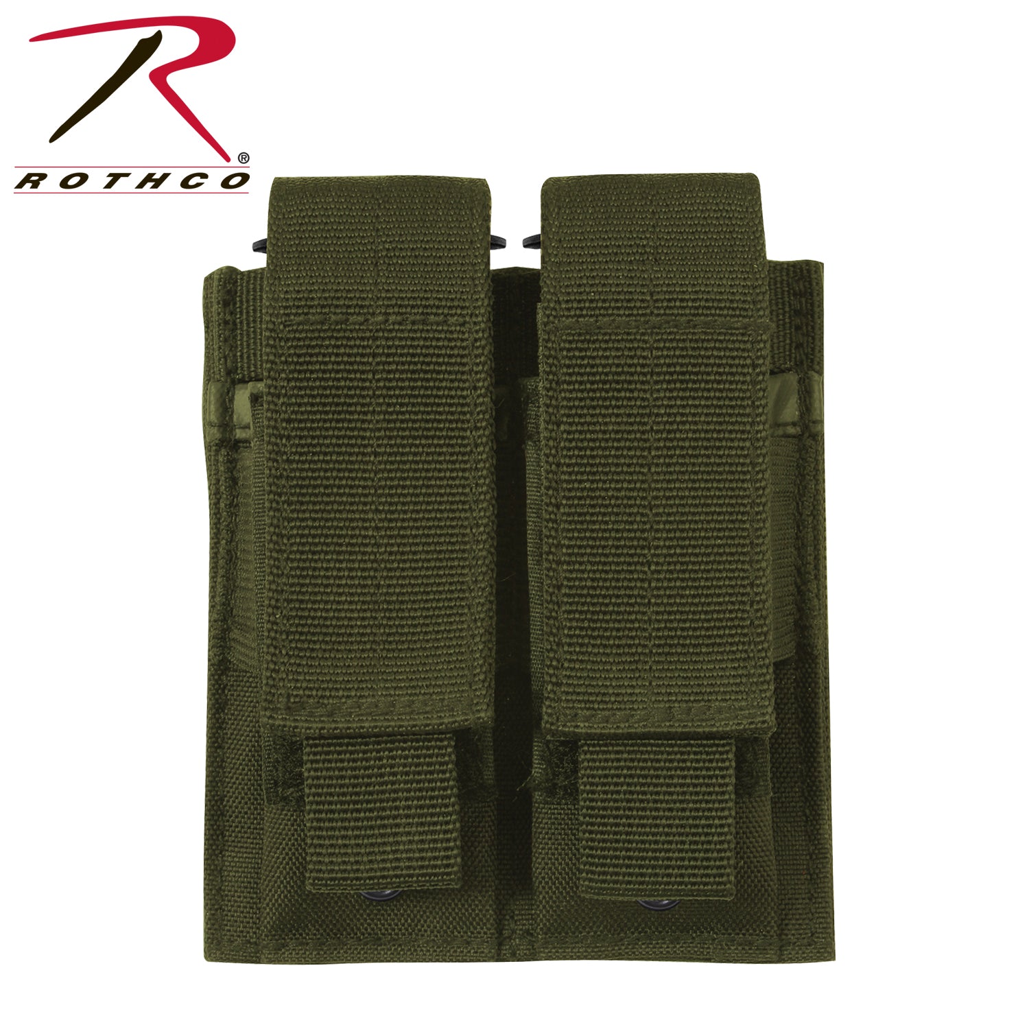 Rothco MOLLE Double Pistol Mag Pouch Olive Drab – Secure Magazine Storage for Tactical Gear