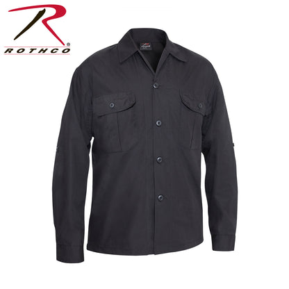 Rothco Lightweight Tactical Button-Up Shirt for Law Enforcement and Security - Black, Size XL