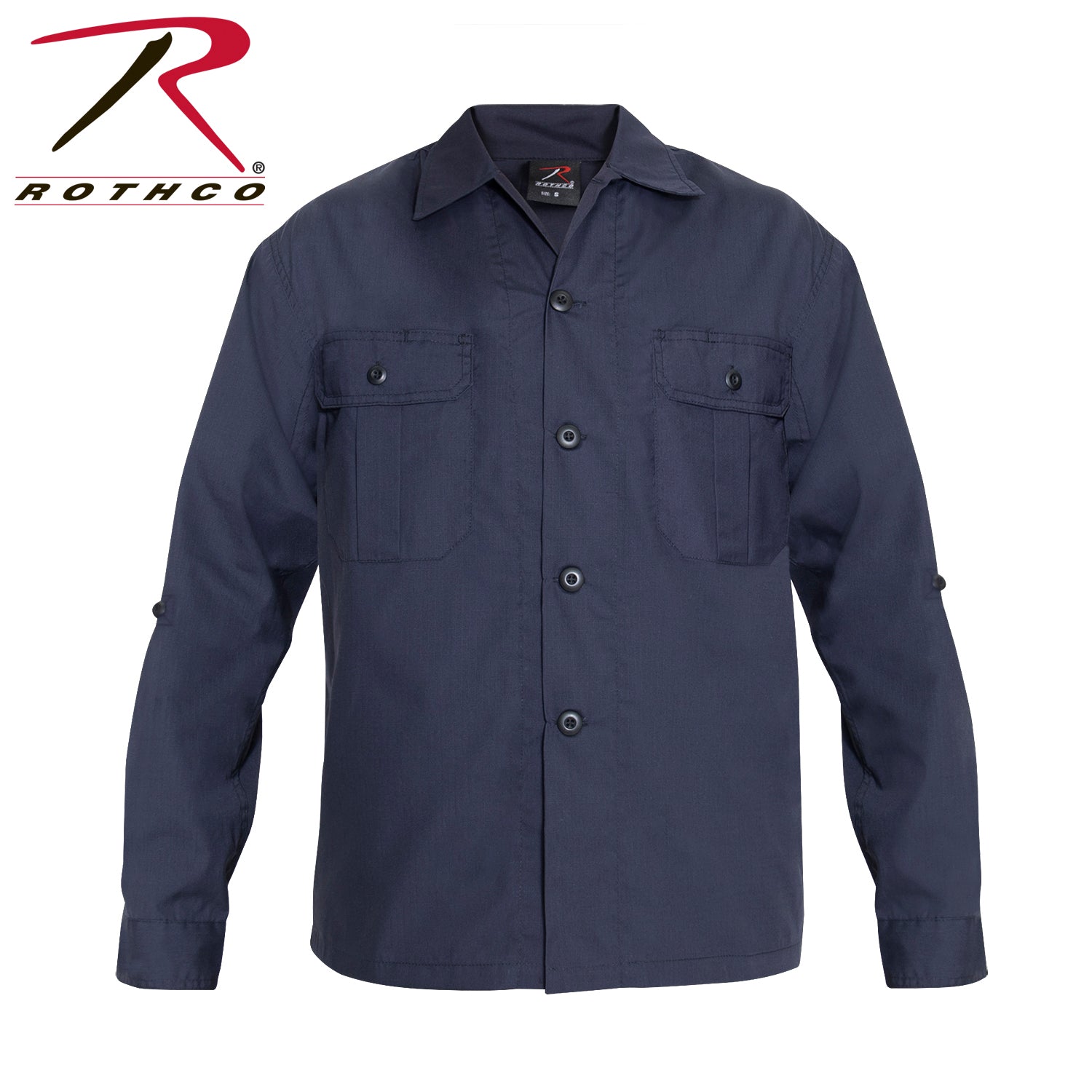 Rothco Lightweight Tactical Button-Up Shirt in Midnight Navy Blue for Men, Size M