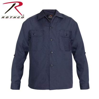 Rothco Lightweight Tactical Button-Up Shirt in Midnight Navy Blue for Men, Size M