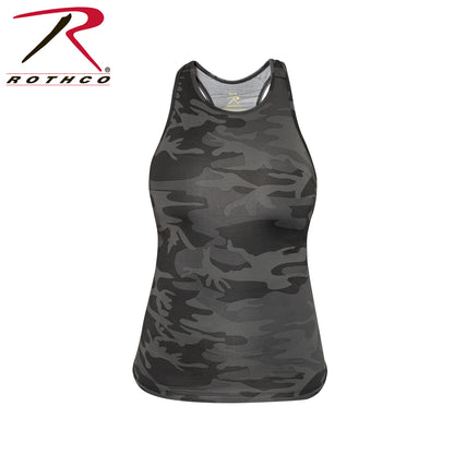 Rothco Women's Camo Workout Performance Tank Top - Black Camo, Size 2XL