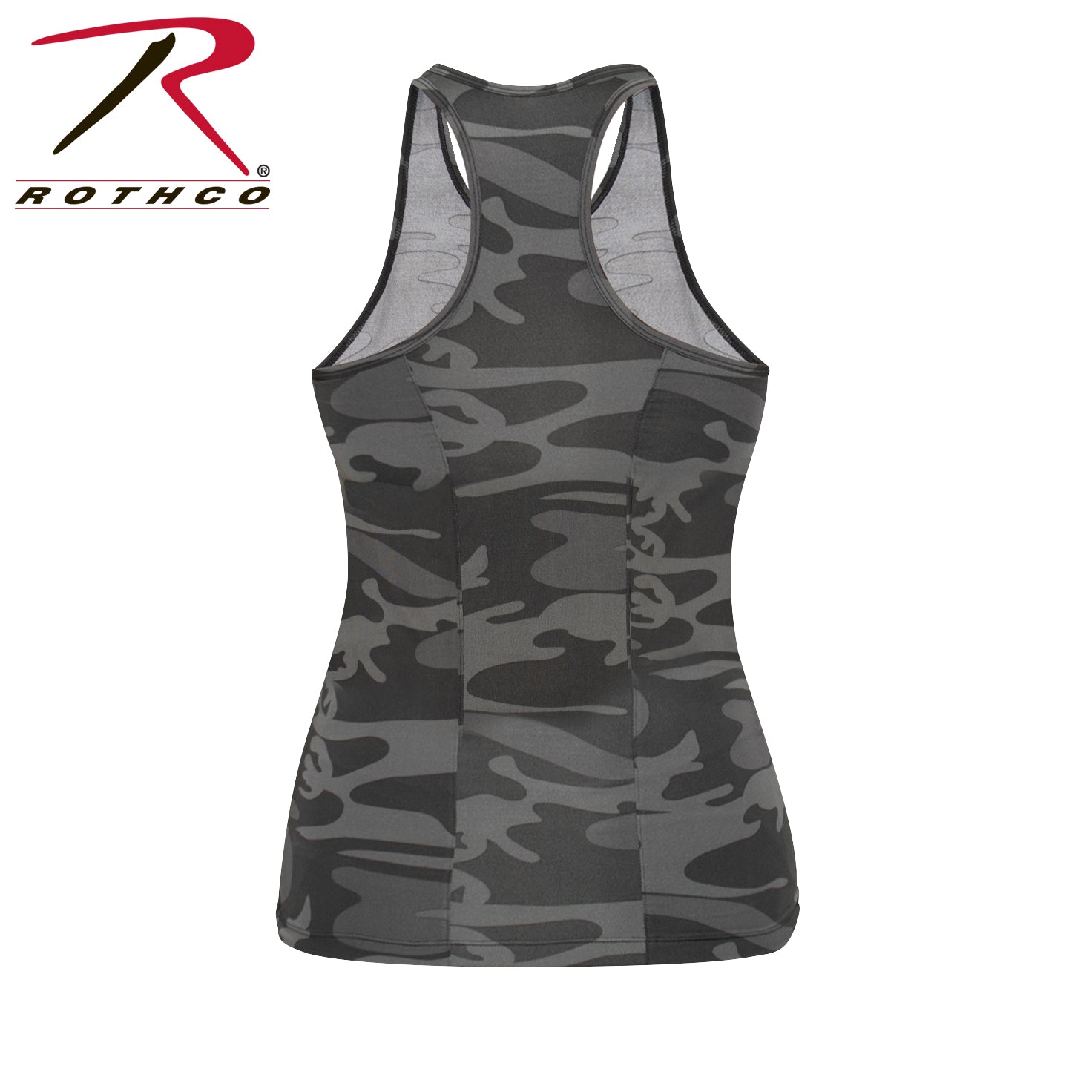 Rothco Women's Camo Workout Performance Tank Top - Black Camo, Size 2XL