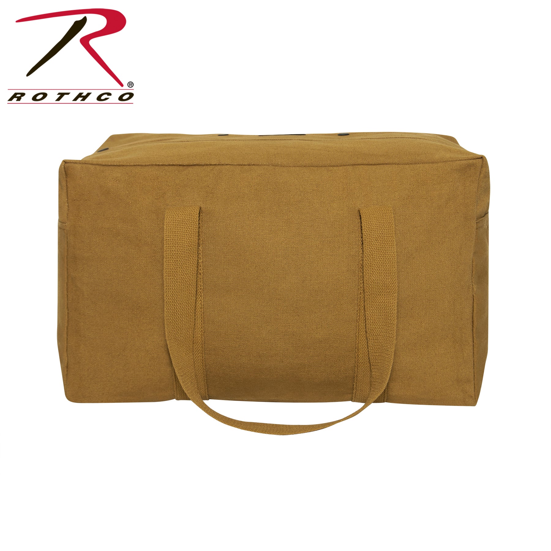Rothco Canvas Small Parachute Cargo Bag Coyote Brown – Durable 19in x 12in x 11in Outdoor Storage