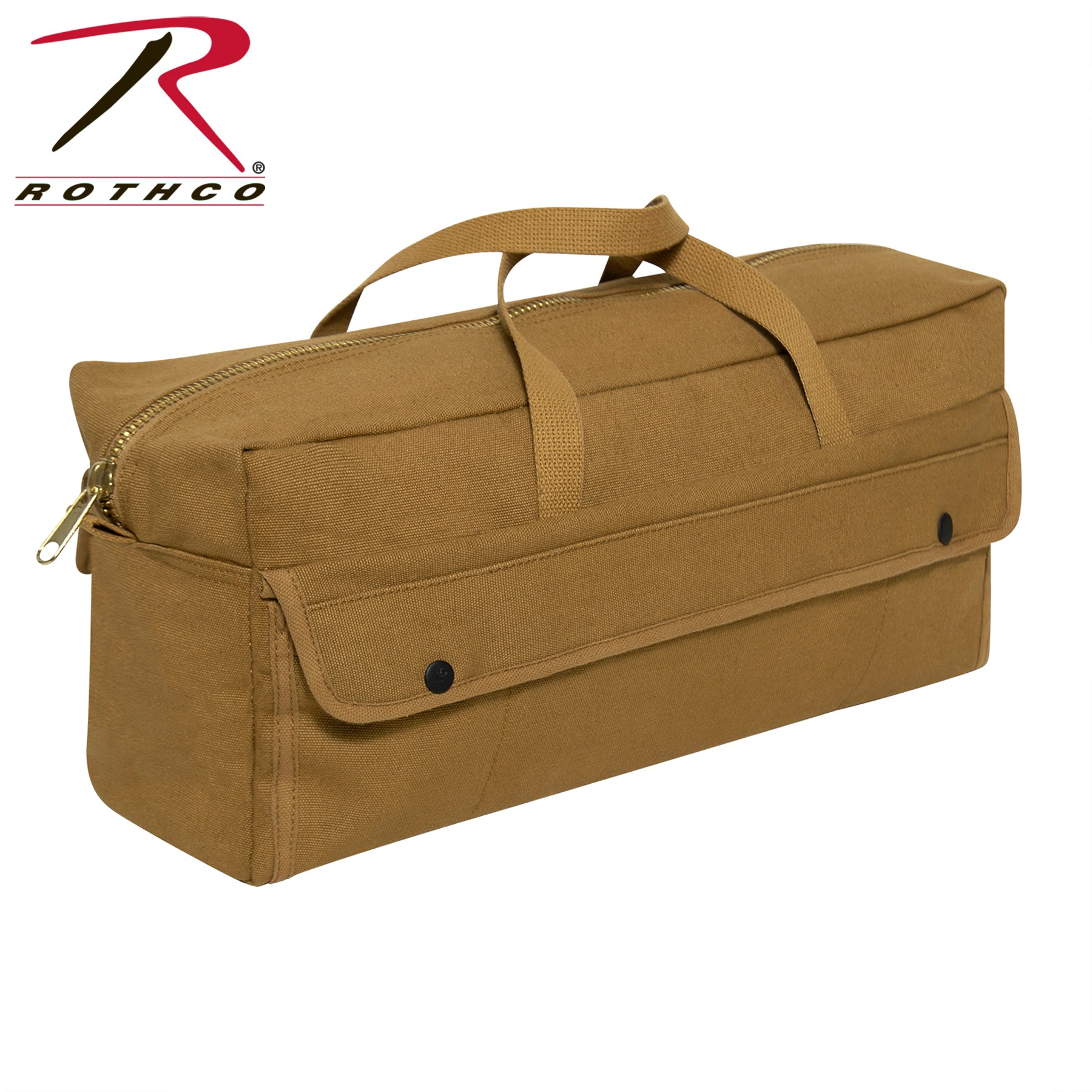 Rothco Canvas Jumbo Tool Bag with Brass Zipper – Coyote Brown, Part Number 81500