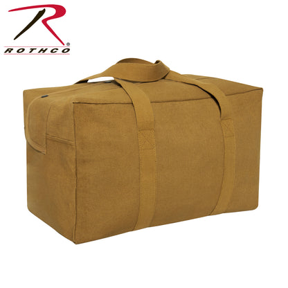Rothco Canvas Small Parachute Cargo Bag Coyote Brown – Durable 19in x 12in x 11in Outdoor Storage