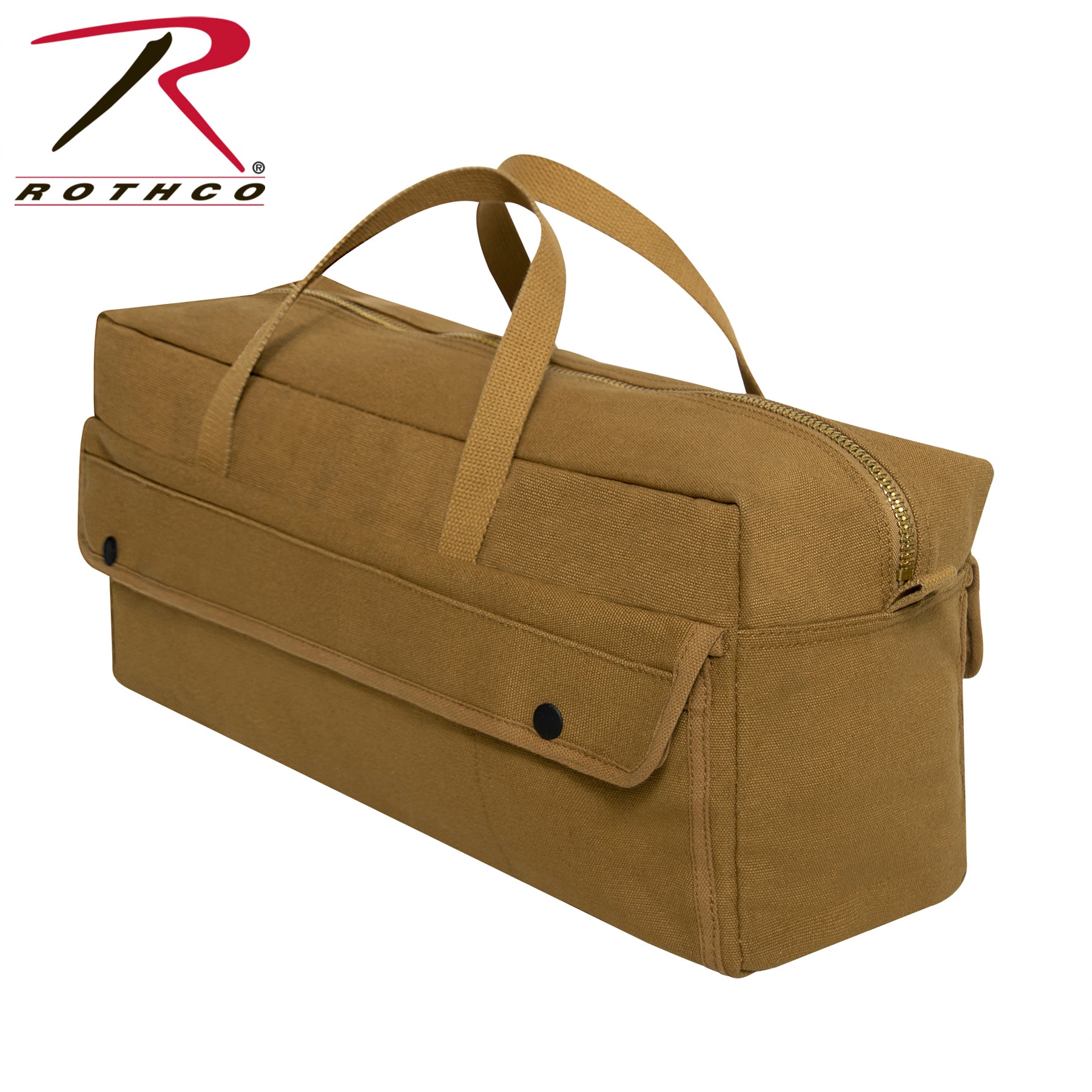Rothco Canvas Jumbo Tool Bag with Brass Zipper – Coyote Brown, Part Number 81500