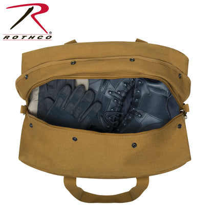 Rothco Canvas Small Parachute Cargo Bag Coyote Brown – Durable 19in x 12in x 11in Outdoor Storage