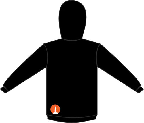 Woodys Stand Out Men's Zip Up Hoodie in Black - Medium
