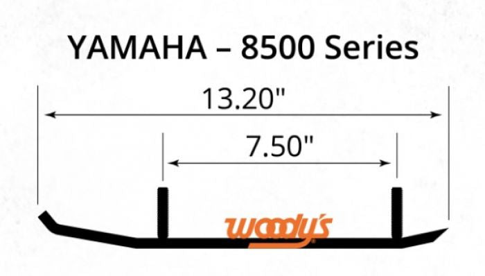 WOODYS AY4-8500 ACE 4-Inch 60-Degree Turning 1-1/2-Inch Trail Runner for Yamaha