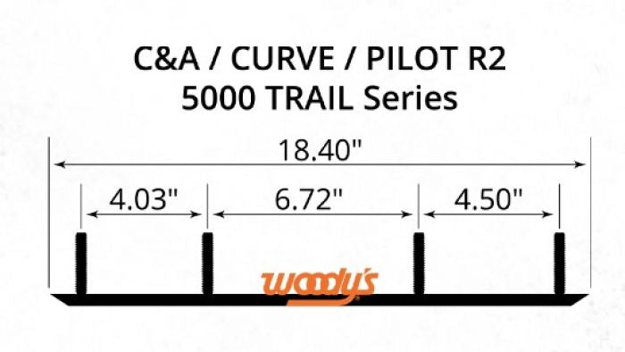 Woody's DC6-5000 Dooly Carbide Runner for C&A Snowmobile Skis
