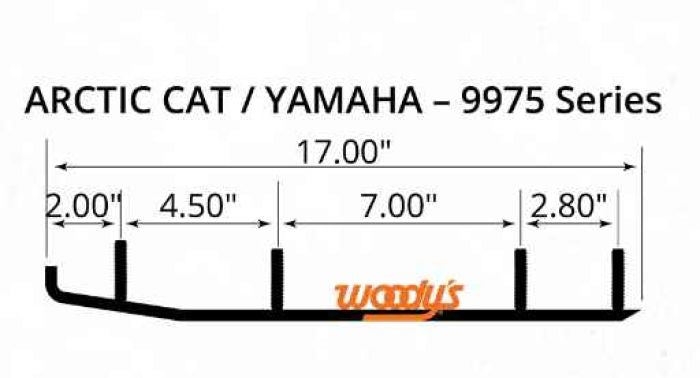 WOODYS MA4-9975 Arctic Cat Maverick 4-Inch Runners, Pair