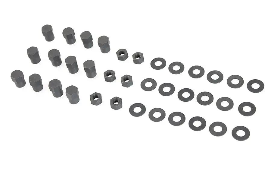Colony Cylinder Head Bolt Nut Kit Parkerized for Harley Davidson WL Models by Colony