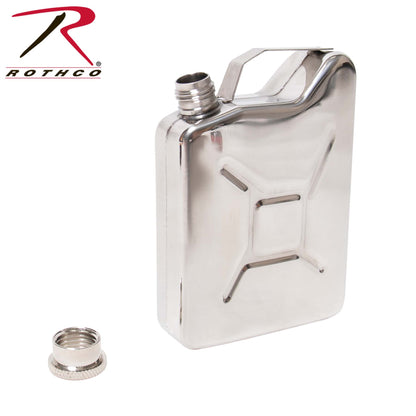 Rothco Stainless Steel Jerry Can Flask – 6 oz G.I. Gas Can Inspired Portable Flask