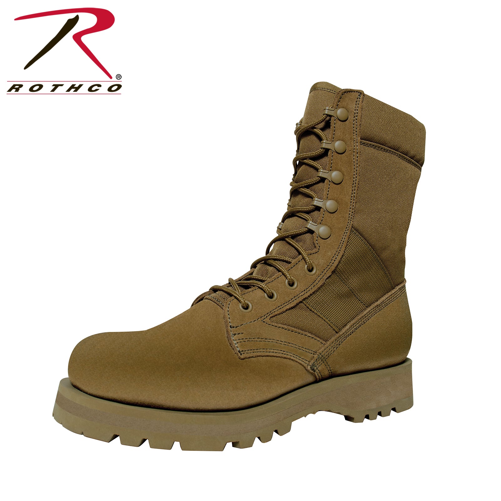 Rothco Sierra Sole Tactical Boots - 8 Inch AR 670-1 Coyote Brown, Size 12, Regular Width
