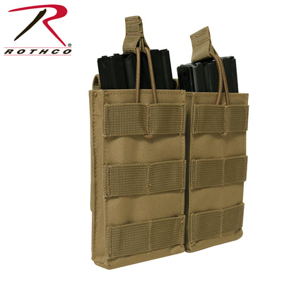 Rothco MOLLE Open Top Double Mag Pouch in Coyote Brown - Part 31004