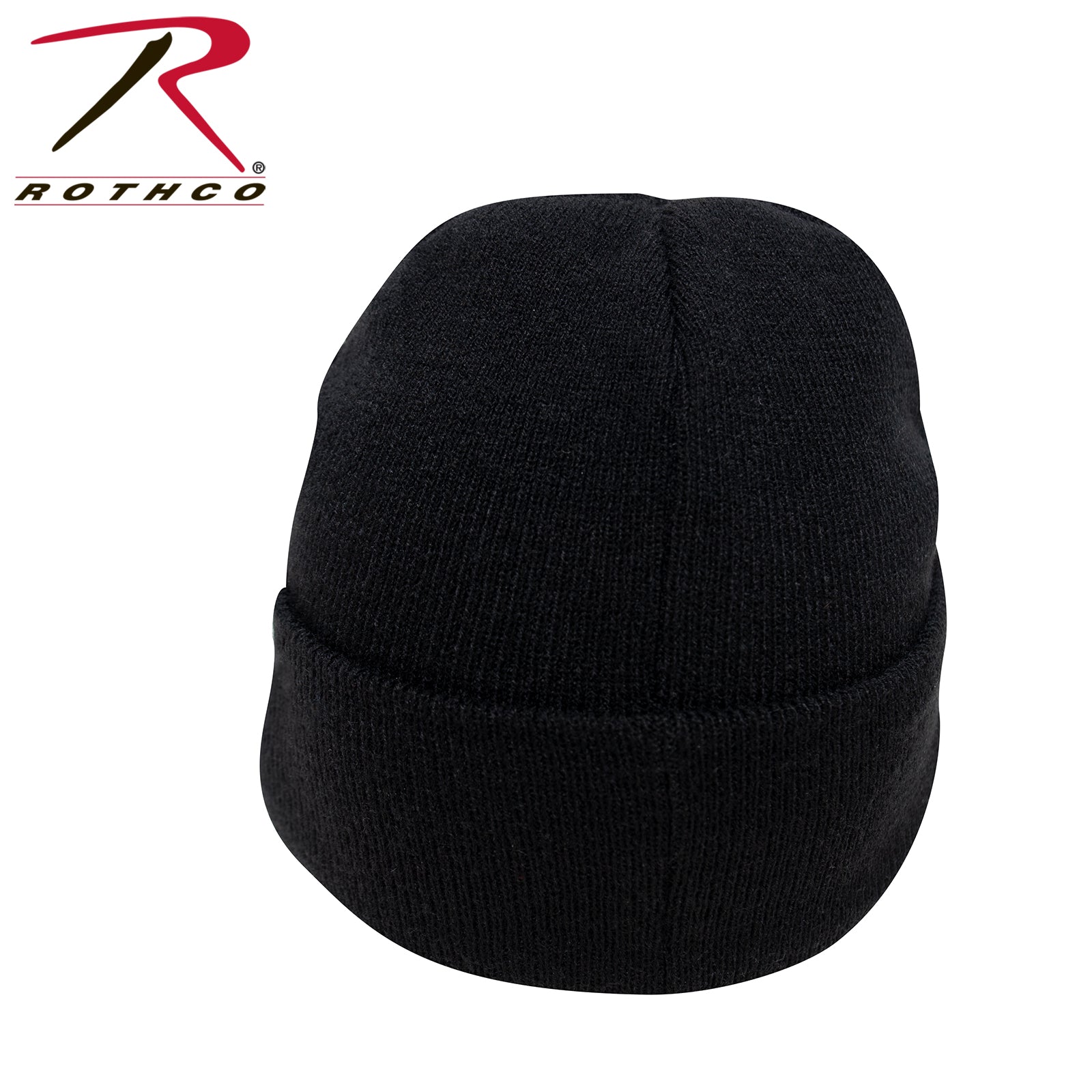 Rothco Veteran with US Flag Fine Knit Watch Cap - Black
