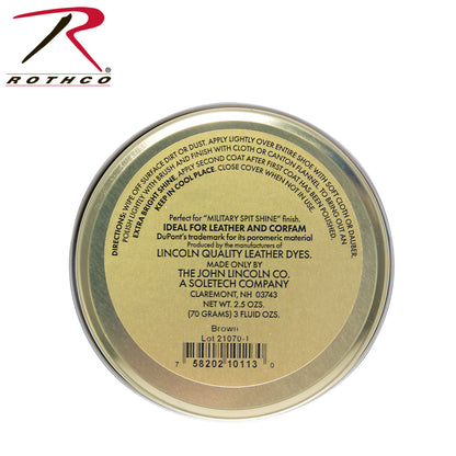 Lincoln U.S.M.C. Stain Wax Shoe Polish Brown – Premium Leather Shoe Care with Waterproof Protection