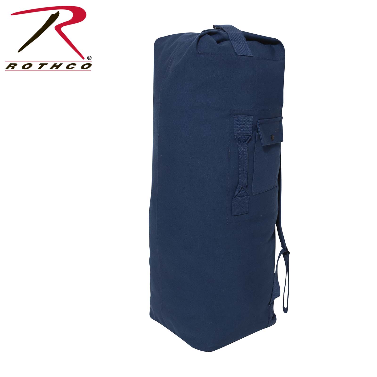 Rothco G.I. Style Canvas Double Strap Duffle Bag Navy Blue with 89.6L Capacity