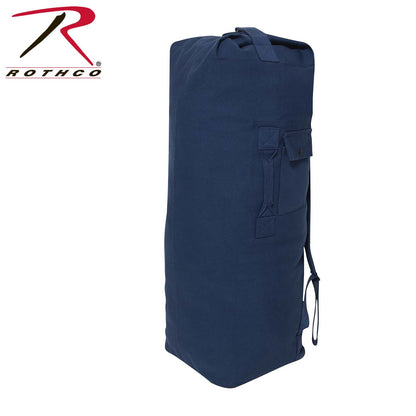 Rothco G.I. Style Canvas Double Strap Duffle Bag Navy Blue with 89.6L Capacity