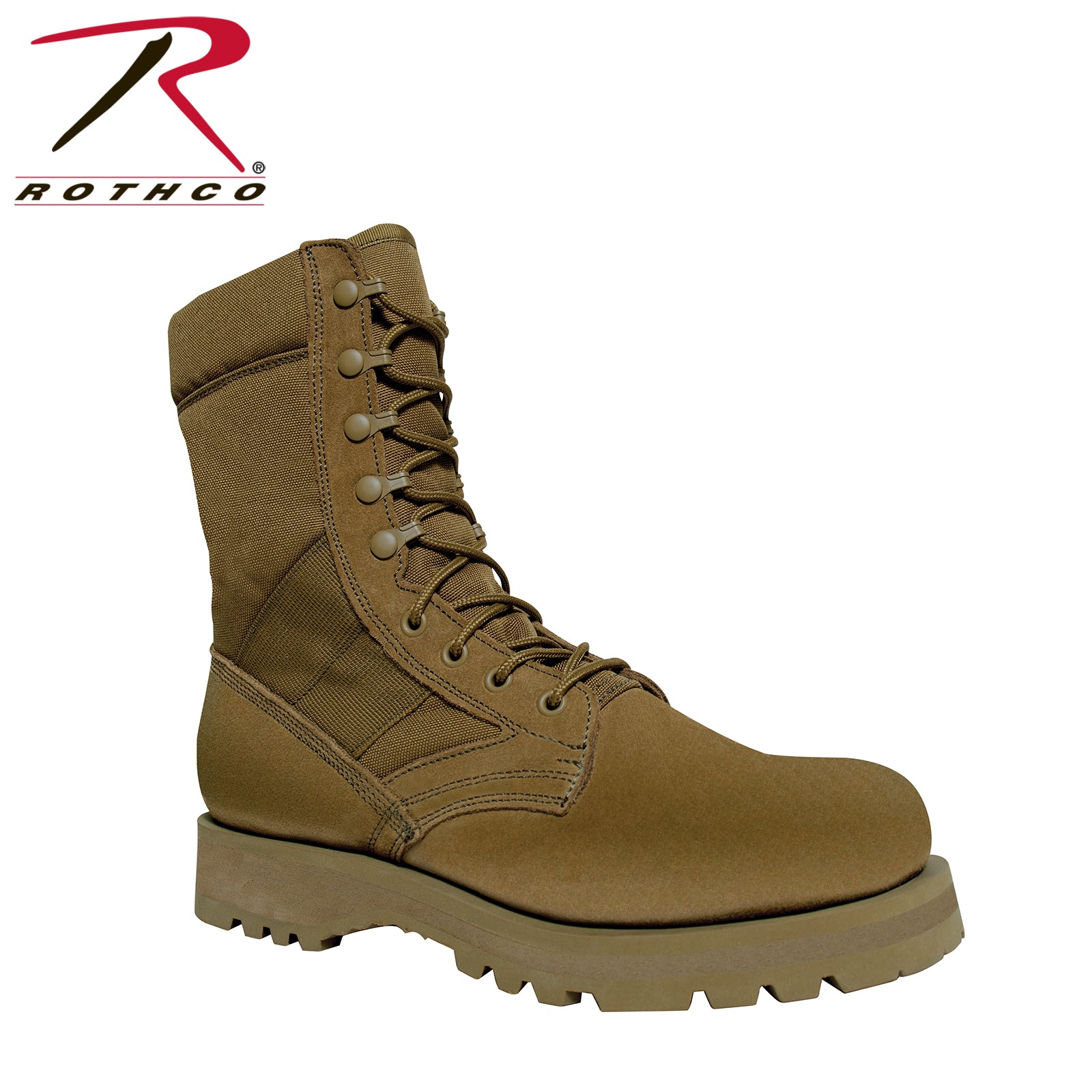 Rothco Sierra Sole Tactical Boots - 8 Inch AR 670-1 Coyote Brown, Size 9, Regular Width