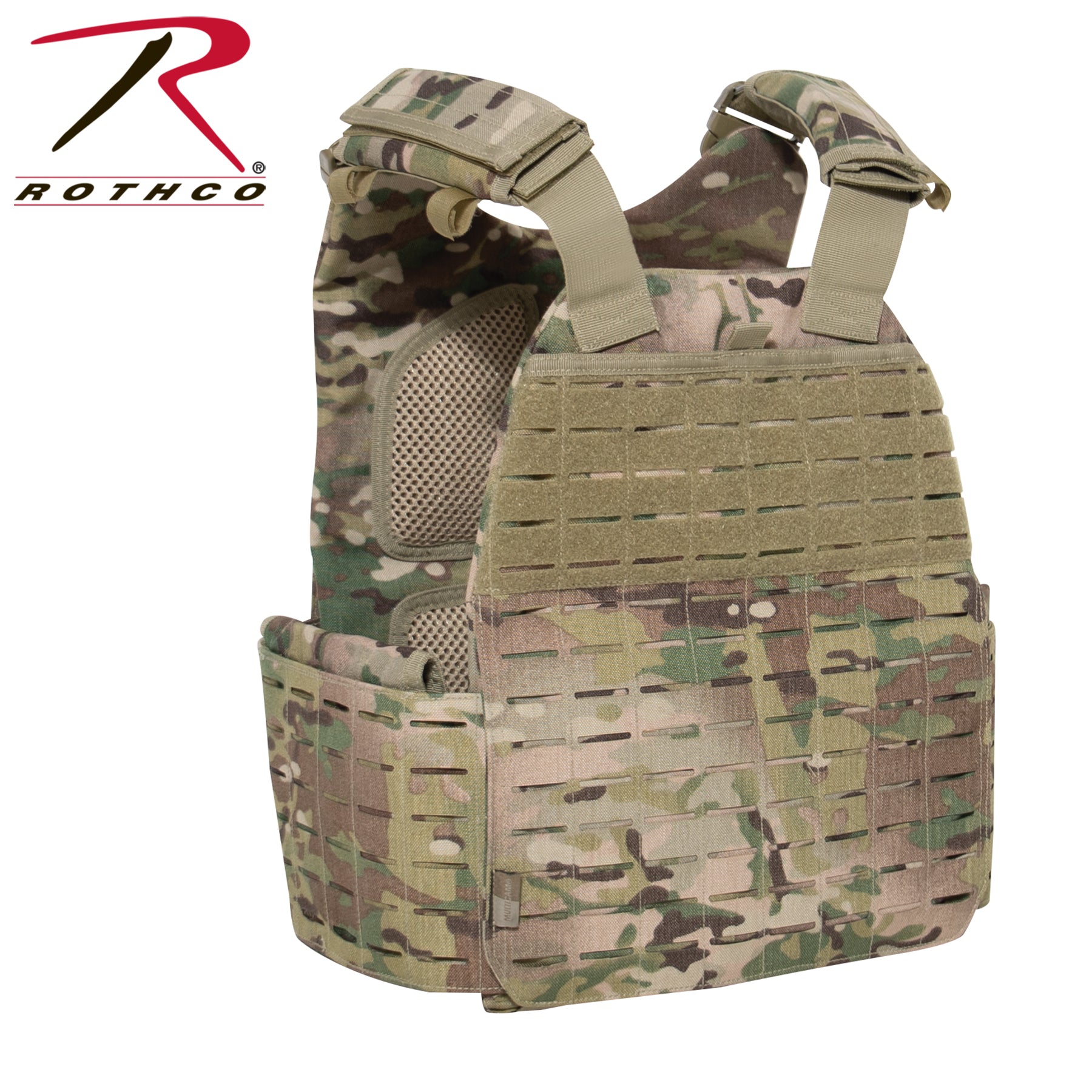Rothco Laser Cut MOLLE Plate Carrier Vest MultiCam Size Regular