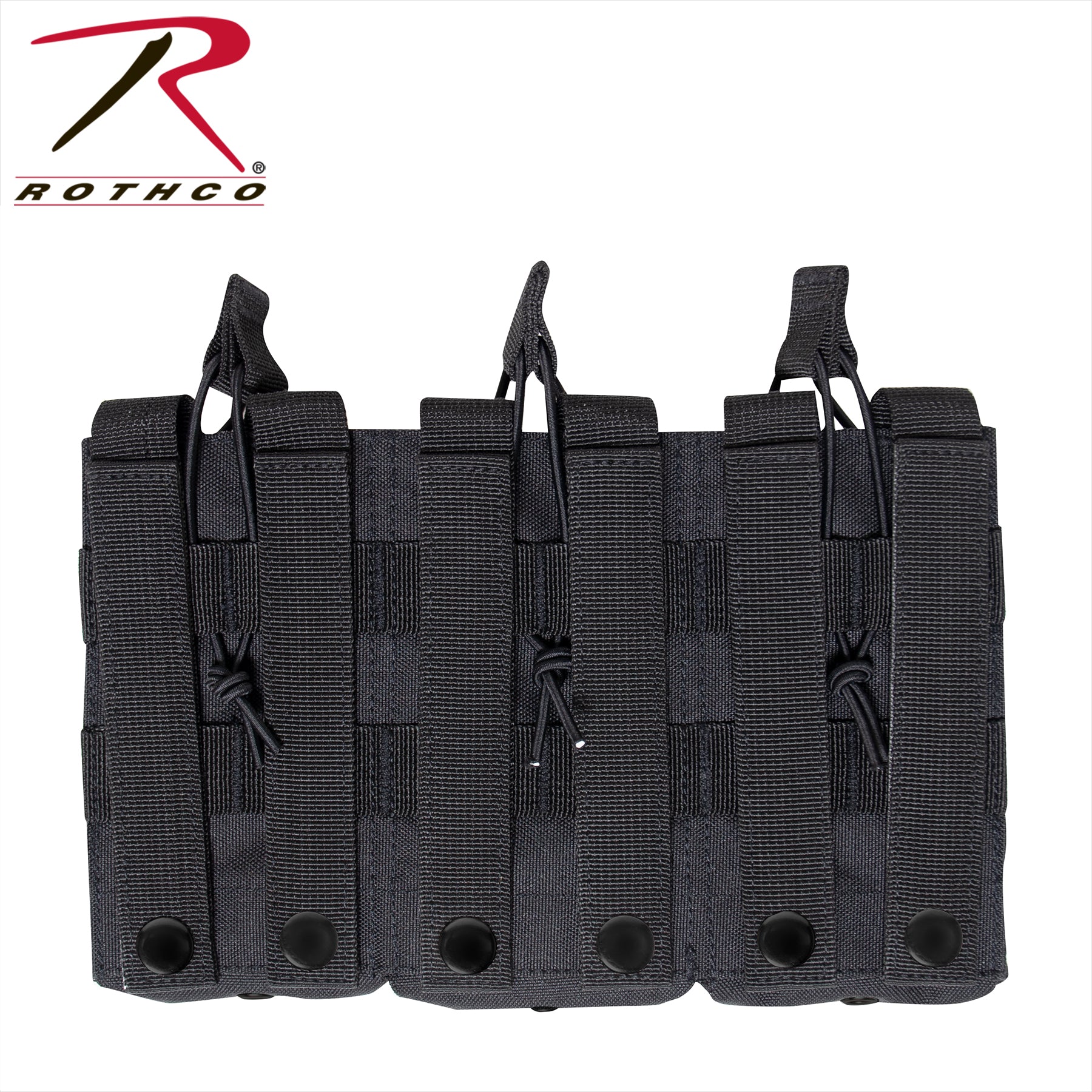 Rothco MOLLE Triple Kangaroo Rifle and Pistol Mag Pouch in Black – Model 41008