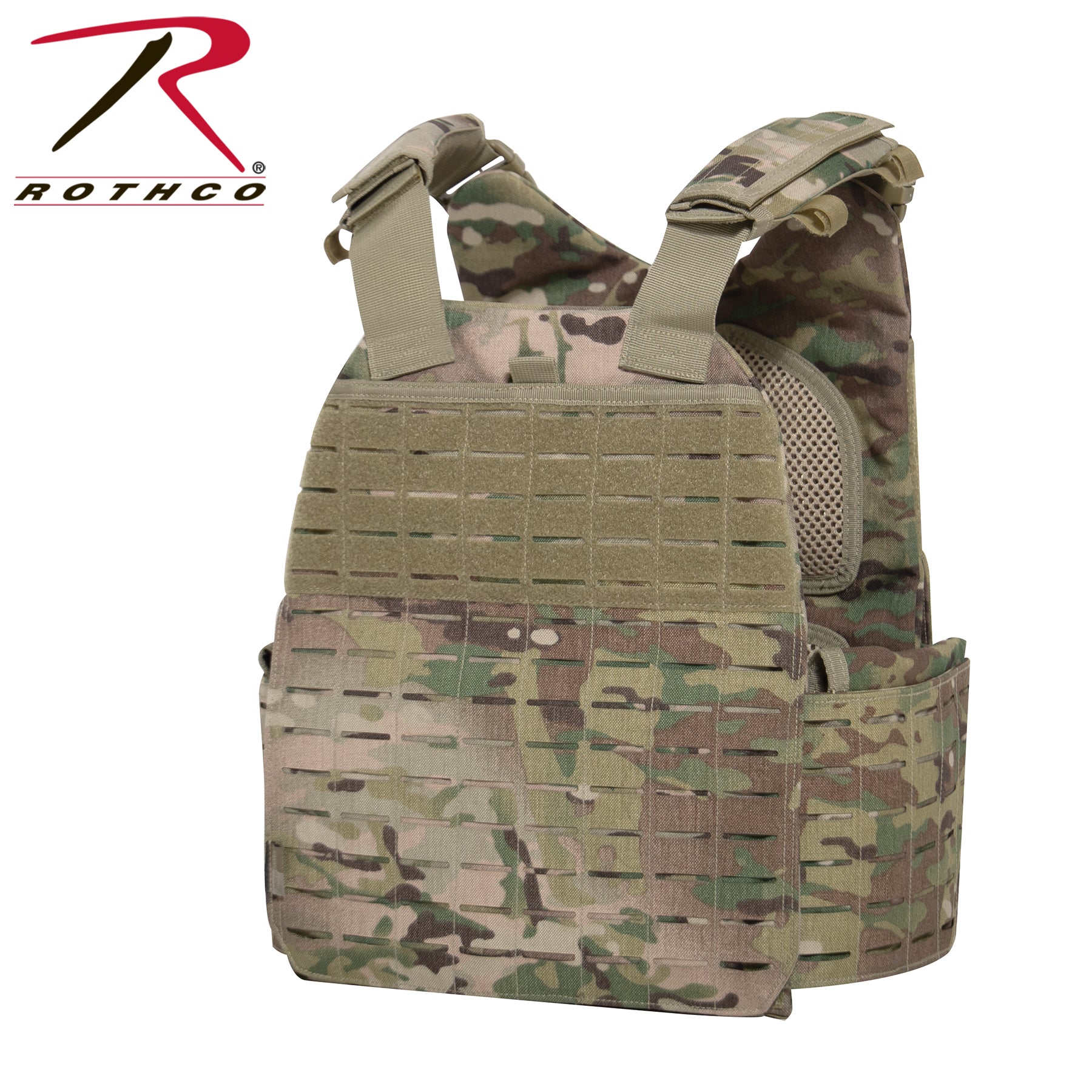 Rothco Laser Cut MOLLE Plate Carrier Vest MultiCam Size Regular