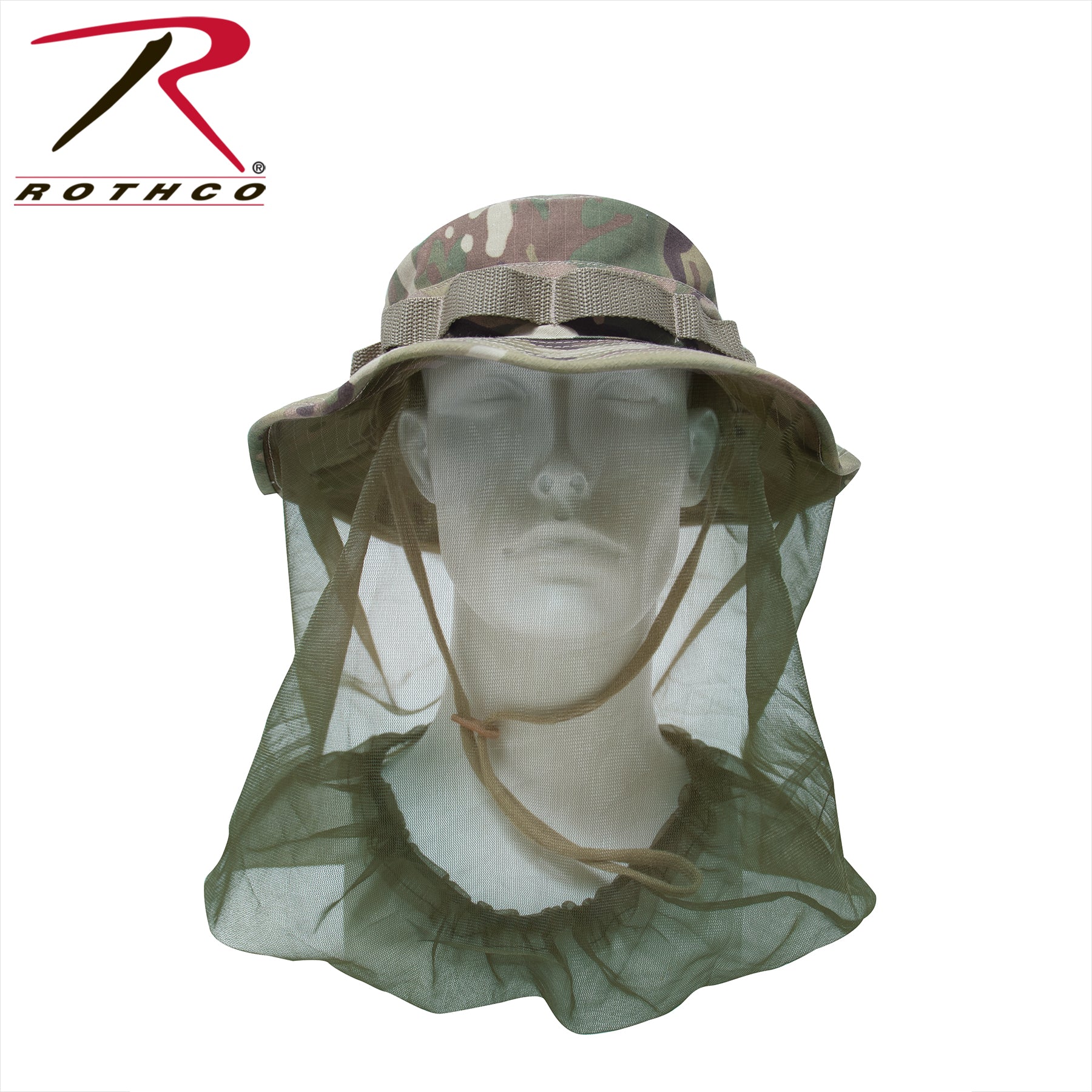 Rothco Boonie Hat with Mosquito Netting in MultiCam, Size 7 3/4