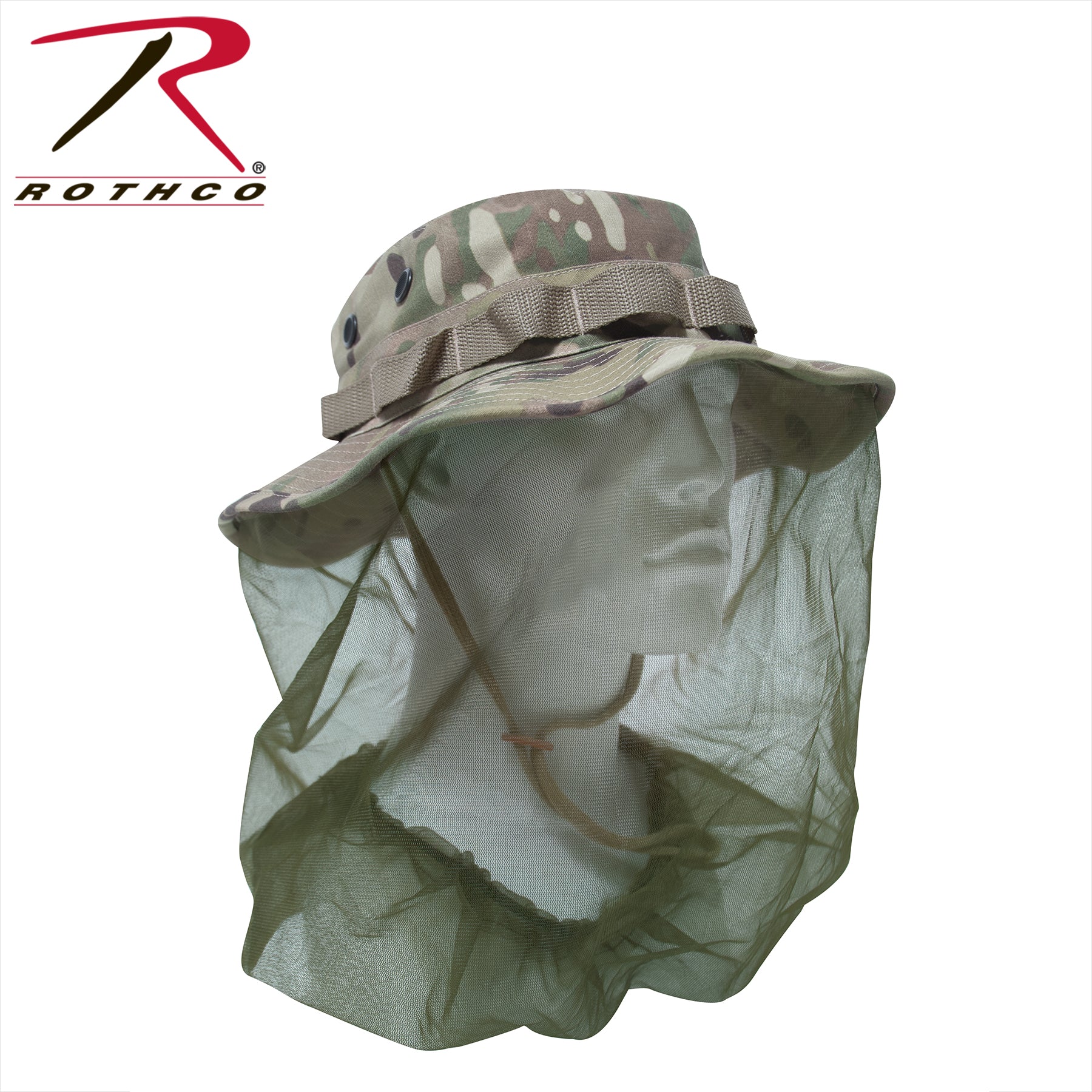 Rothco Boonie Hat with Mosquito Netting in MultiCam, Size 7 3/4