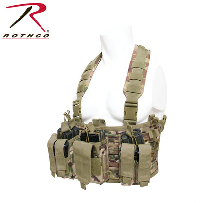 Rothco Operators Tactical Chest Rig MultiCam – Lightweight Military-Grade MOLLE Vest